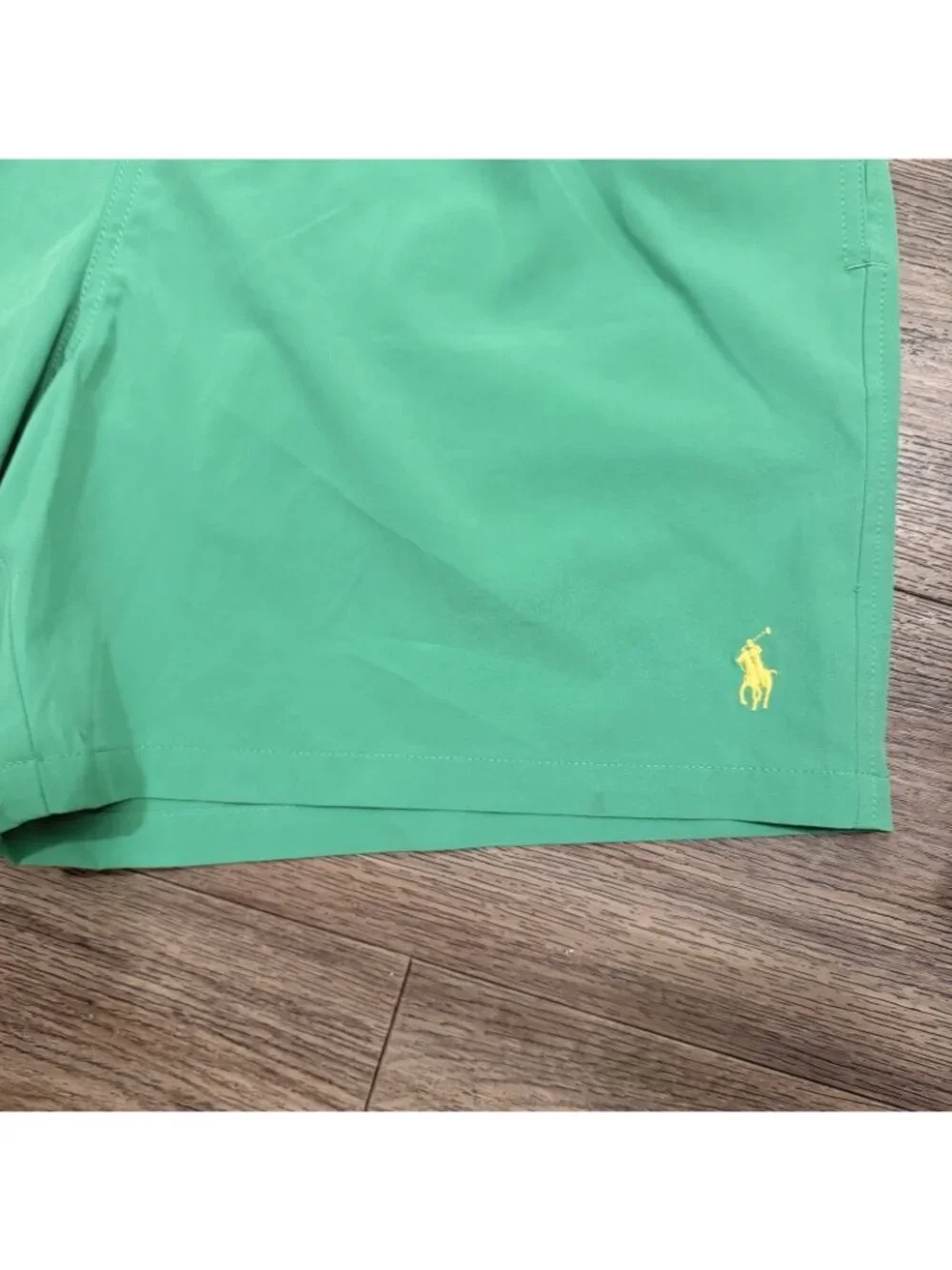 Polo Ralph Lauren Men's SZ L Green Solid Traveler Polo Bear 5.5